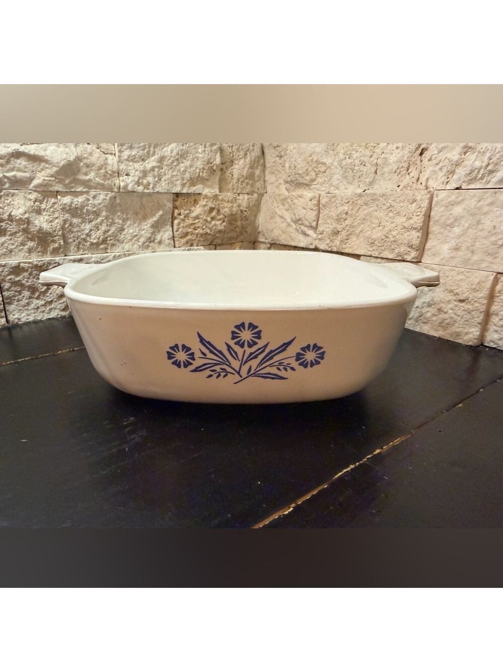 Corning Ware Blue Cornflower  P-1-B   1 Qt Casserole Dish - Vintage